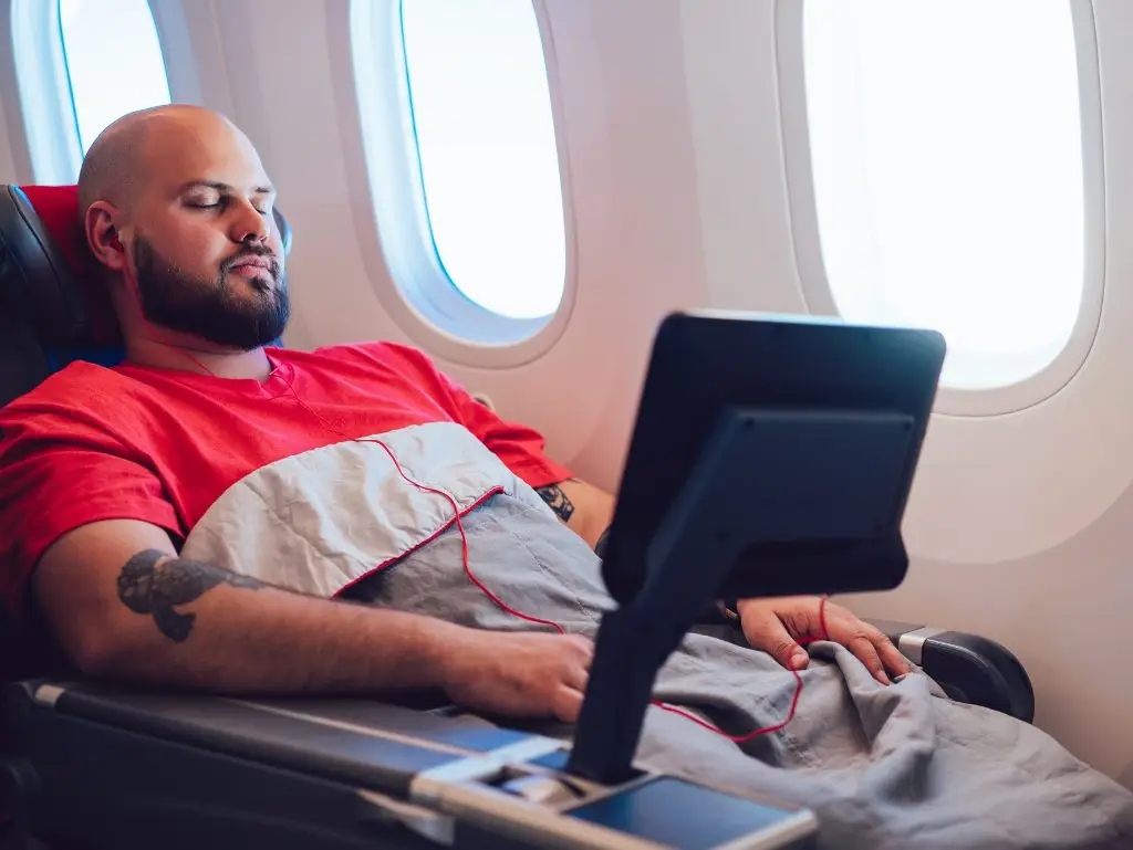 premium economy seating on an international flight