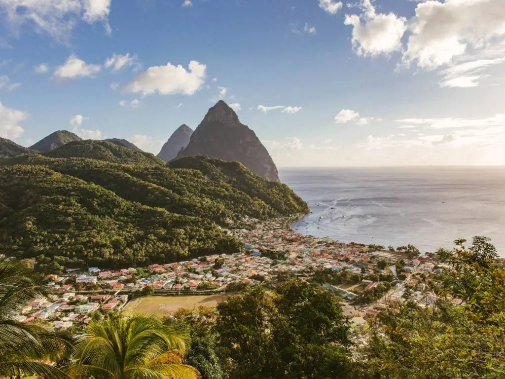 Pitons view in St. Lucia